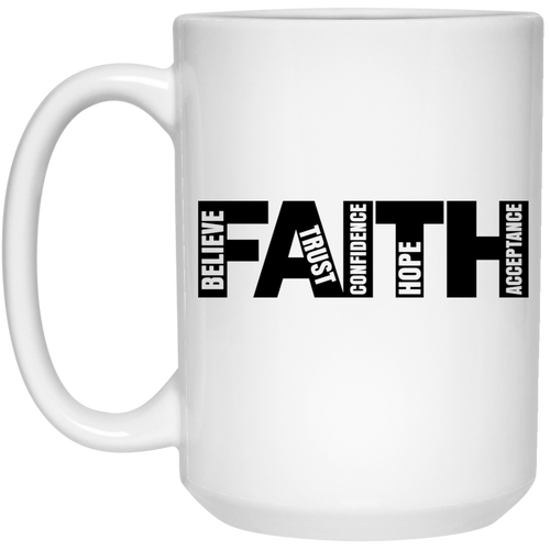 Faith 15 oz. White Mug