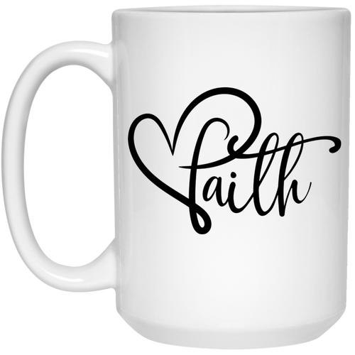 Faith 15 oz. White Mug