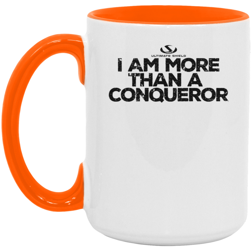 I AM MORE THAN A CONQUEROR 15oz. Accent Mug